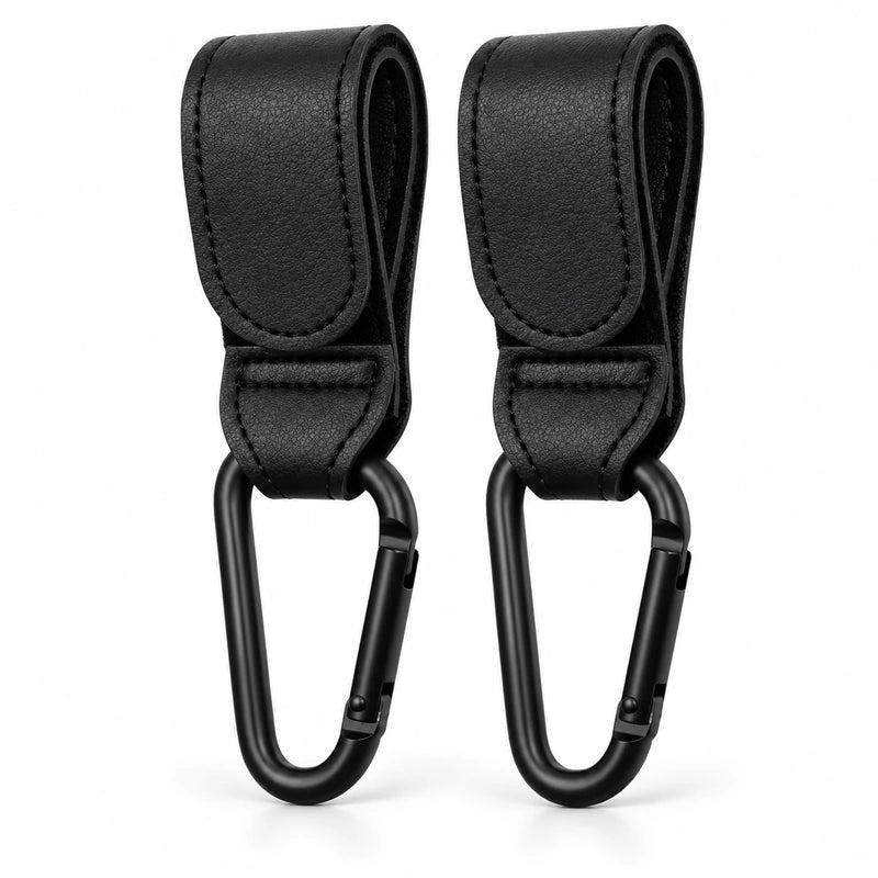Attache poussette simili cuir sac à langer